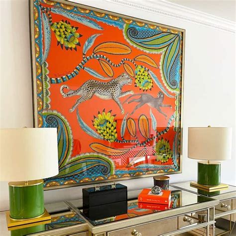 hermes scarf wall art|most expensive Hermes scarf.